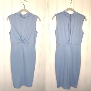 Baby Blue Fitted to the knee Dress-New